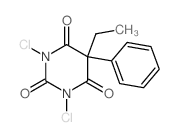 2,4,6(1H,3H,5H)-Pyrimidinetrione, 1,3-dichloro-5-ethyl-5-phenyl- picture