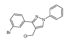 3-(3-bromophenyl)-4-(chloromethyl)-1-phenylpyrazole结构式