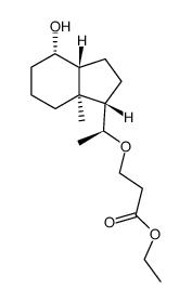 ethyl 3-((S)-1-((1S,3aR,4S,7aS)-4-hydroxy-7a-methyloctahydro-1H-inden-1-yl)ethoxy)propanoate结构式