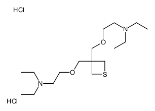 2-[[3-[2-(diethylamino)ethoxymethyl]thietan-3-yl]methoxy]-N,N-diethylethanamine,dihydrochloride Structure