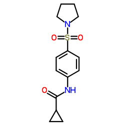 N-[4-(1-Pyrrolidinylsulfonyl)phenyl]cyclopropanecarboxamide Structure