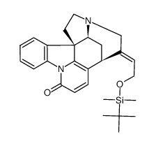 (-)-(21E)-8,11,12,13-tetradehydro-24-(tert-butyldimethylsilyl)-12,24-secostrychnidin-10-one Structure