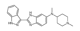 2-(1H-indazol-3-yl)-N-methyl-N-(1-methylpiperidin-4-yl)-1H-benzimidazol-6-amine Structure