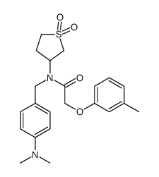 N-[[4-(dimethylamino)phenyl]methyl]-N-(1,1-dioxothiolan-3-yl)-2-(3-methylphenoxy)acetamide Structure