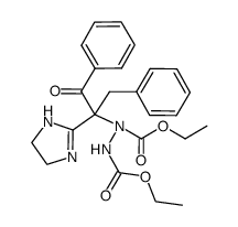 diethyl N-[(1-benzyl-1-imidazolinyl-2-phenyl)-2-oxoethyl]-hydrazine-N,N'-dicarboxylate结构式