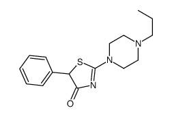 5-phenyl-2-(4-propylpiperazin-1-yl)-1,3-thiazol-4-one结构式