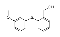 [2-(3-methoxyphenyl)sulfanylphenyl]methanol结构式