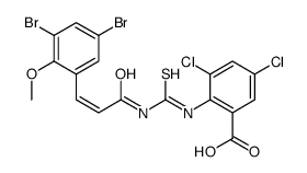 3,5-DICHLORO-2-[[[[3-(3,5-DIBROMO-2-METHOXYPHENYL)-1-OXO-2-PROPENYL]AMINO]THIOXOMETHYL]AMINO]-BENZOIC ACID结构式