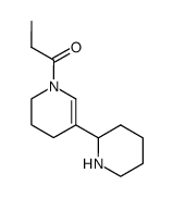 1,2,3,4-Tetrahydro-1-(1-oxopropyl)-5-(2-piperidinyl)pyridine结构式