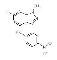 1H-Pyrazolo[3,4-d]pyrimidin-4-amine,6-chloro-1-methyl-N-(4-nitrophenyl)- picture