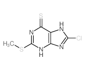 8-chloro-2-methylsulfanyl-5,9-dihydropurine-6-thione结构式