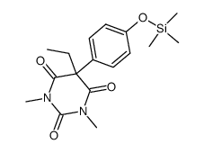 5-Ethyl-1,3-dimethyl-5-[4-[(trimethylsilyl)oxy]phenyl]pyrimidine-2,4,6(1H,3H,5H)-trione结构式