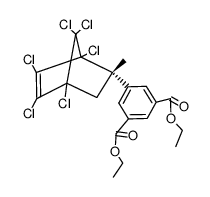 5-((S)-1,4,5,6,7,7-Hexachloro-2-methyl-bicyclo[2.2.1]hept-5-en-2-yl)-isophthalic acid diethyl ester结构式