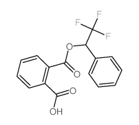 2-(2,2,2-trifluoro-1-phenyl-ethoxy)carbonylbenzoic acid structure