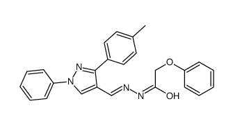 N-[(E)-[3-(4-methylphenyl)-1-phenylpyrazol-4-yl]methylideneamino]-2-phenoxyacetamide结构式