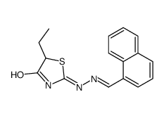 5-ethyl-2-[(2E)-2-(naphthalen-1-ylmethylidene)hydrazinyl]-1,3-thiazol-4-one Structure