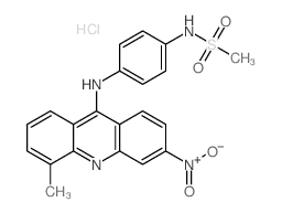 Methanesulfonamide,N-[4-[(5-methyl-3-nitro-9-acridinyl)amino]phenyl]-, hydrochloride (1:1) structure