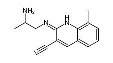 3-Quinolinecarbonitrile,2-[(2-aminopropyl)amino]-8-methyl-(9CI)结构式