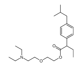 2-[2-(diethylamino)ethoxy]ethyl 2-(4-isobutylphenyl)butyrate structure