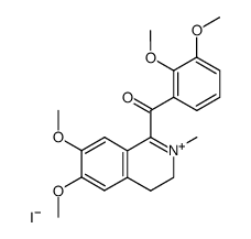 1-(2,3-Dimethoxy-benzoyl)-6,7-dimethoxy-2-methyl-3,4-dihydro-isoquinolinium; iodide Structure