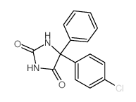 2,4-Imidazolidinedione,5-(4-chlorophenyl)-5-phenyl-结构式