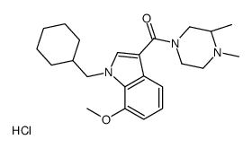 [1-(cyclohexylmethyl)-7-methoxyindol-3-yl]-[(3S)-3,4-dimethylpiperazin-1-yl]methanone,hydrochloride Structure