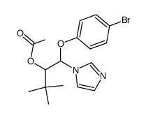 2-acetoxy-1-(4-bromophenoxy)-1-imidazolyl-(1)-3,3-dimethyl butane Structure