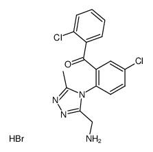 2',5-dichloro-2-[3-(aminomethyl)-5-methyl-4H-1,2,4-triazol-4-yl]benzophenone dihydrobromide结构式