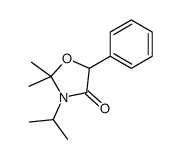 2,2-dimethyl-5-phenyl-3-propan-2-yl-1,3-oxazolidin-4-one结构式