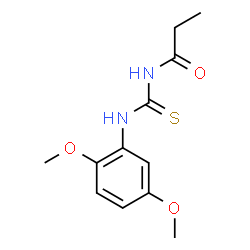 N-{[(2,5-dimethoxyphenyl)amino]carbonothioyl}propanamide Structure