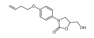 3-(4-but-3-enoxyphenyl)-5-(hydroxymethyl)-1,3-oxazolidin-2-one Structure