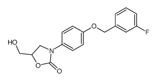 3-(4-((3-Fluorophenyl)methoxy)phenyl)-5-(hydroxymethyl)-2-oxazolidinon e Structure