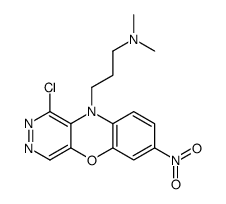 1-Chloro-N,N-dimethyl-7-nitro-10H-pyridazino[4,5-b][1,4]benzoxazine-10-(propan-1-amine)结构式