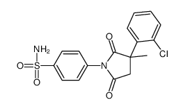 4-[3-(2-chlorophenyl)-3-methyl-2,5-dioxo-pyrrolidin-1-yl]benzenesulfon amide Structure