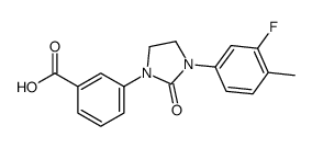 3-[3-(3-fluoro-4-methylphenyl)-2-oxoimidazolidin-1-yl]benzoic acid Structure