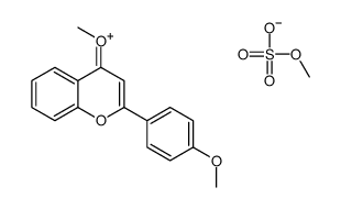 4-methoxy-2-(4-methoxyphenyl)-1-benzopyrylium methyl sulphate Structure