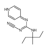 2-Cyano-1-(1-ethyl-1-methylpropyl)-3-(4-pyridyl)guanidine结构式