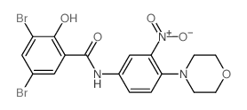 3,5-dibromo-2-hydroxy-N-(4-morpholin-4-yl-3-nitro-phenyl)benzamide picture