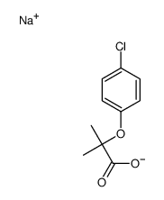 sodium 2-(4-chlorophenoxy)-2-methylpropionate结构式