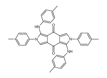 2,6-Bis(4-methylphenyl)-1,5-bis(4-methylphenylamino)benzo[1,2-c:4,5-c']dipyrrol-4,8(2H,6H)-dion结构式