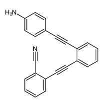 2-[2-[2-[2-(4-aminophenyl)ethynyl]phenyl]ethynyl]benzonitrile Structure