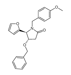 (4S,5S)-4-benzyloxy-5-(fur-2-yl)-1-(4-methoxybenzyl)pyrrolidin-2-one Structure