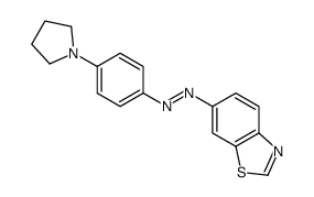 Benzothiazole, 6-((4-(1-pyrrolidinyl)phenyl)azo)-结构式