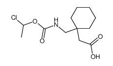 1-{[(α-chloroethoxy)carbonyl]aminomethyl}-1-cyclohexane acetic acid结构式