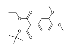 ethyl 2-(tert-butoxycarbonyl)-2-(3,4-dimethoxyphenyl)acetate Structure