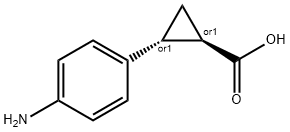 Trans-2-(4-amino-phenyl)-cyclopropanecarboxylic acid Structure