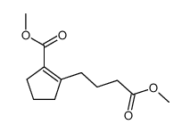 4-(2-methoxycarbonyl-cyclopent-1-enyl)-butyric acid methyl ester结构式