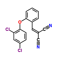 2-([2-(2,4-DICHLOROPHENOXY)PHENYL]METHYLENE)MALONONITRILE结构式