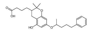 dl-4-[5-Hydroxy-2,2-dimethyl-7-(5-phenyl-2-pentyloxy)-3,4-dihydro-2H-benzopyran-3-yl]butyric acid Structure