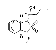 (1R,3R,3aR,4S,7R,7aS)-1-ethyl-3-(2-hydroxypentan-2-yl)-1,3,3a,4,7,7a-hexahydro-4,7-methanobenzo[c]thiophene 2,2-dioxide结构式